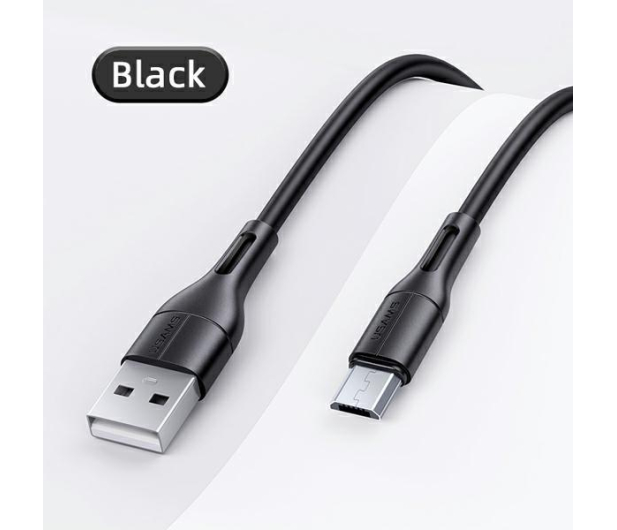 USAMS Kabel U68 microUSB 2A Fast Charge 1m czarny SJ502USB01 - 1569033 - zdjęcie 2